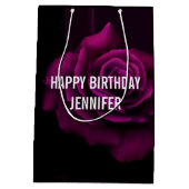 Sac Cadeau Moyen Fleur gothique violet-rouge rose (Dos)