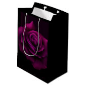 Sac Cadeau Moyen Fleur gothique violet-rouge rose Merci d'anniversa (Dos Angle)