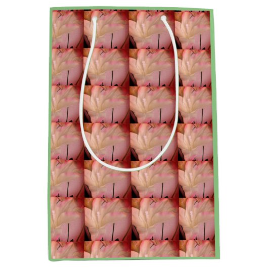 Sac Cadeau Moyen Fleur intégrée Abstraite   (Devant)