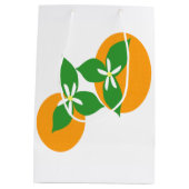 Sac Cadeau Moyen Fleur orange (Dos)