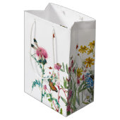 Sac Cadeau Moyen Fleur sauvage d'aquarelle Insectes Floral Spring G (Dos Angle)