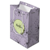 Sac Cadeau Moyen Fleur sauvage violette délicate Baisers de dent-de (Devant Angle)