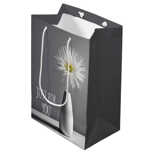 Sac Cadeau Moyen Fleur simple dans le vase (Devant Angle)