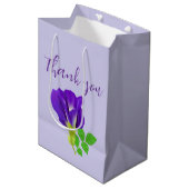 Sac Cadeau Moyen Fleur Violet Bloom (Devant Angle)