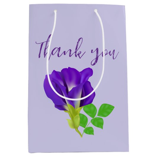 Sac Cadeau Moyen Fleur Violet Bloom (Devant)