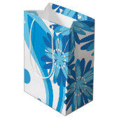 Sac Cadeau Moyen Fleurs bleues d'origine (Dos Angle)