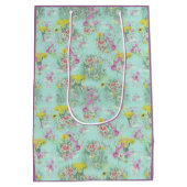 Sac Cadeau Moyen Fleurs classiques de la prairie rétro (Dos)