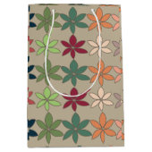 Sac Cadeau Moyen Fleurs Colorées (Devant)