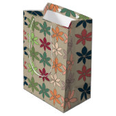 Sac Cadeau Moyen Fleurs Colorées (Dos Angle)