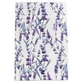 Sac Cadeau Moyen Fleurs d'aquarelle violette Lavender (Dos)