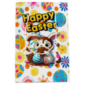 Sac Cadeau Moyen Fleurs de Pâques (Devant)