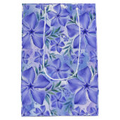 Sac Cadeau Moyen Fleurs de Pervenche Bleu Violet Fleurs de Vinca (Dos)