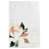 Sac Cadeau Moyen Fleurs de pivoine et points mouchetés (Devant)