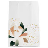 Sac Cadeau Moyen Fleurs de pivoine et points mouchetés (Dos)