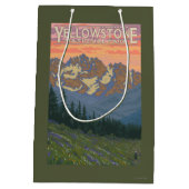 Sac Cadeau Moyen Fleurs de ressort - parc national de Yellowstone (Dos)