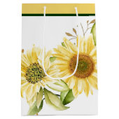 Sac Cadeau Moyen Fleurs de soleil doux (Dos)