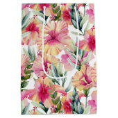 Sac Cadeau Moyen Fleurs d'Hibiscus pour 55e anniversaire (Dos)