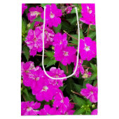 Sac Cadeau Moyen fleurs d'impatience rose vif (Dos)