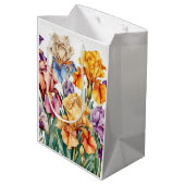Sac Cadeau Moyen Fleurs d'Iris (Dos Angle)