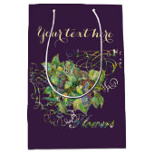 Sac Cadeau Moyen fleurs lilas (Devant)