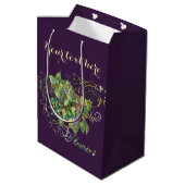 Sac Cadeau Moyen fleurs lilas (Dos Angle)