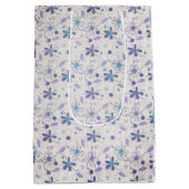 Sac Cadeau Moyen Fleurs Mme Réception de mariage  (Dos)