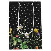 Sac Cadeau Moyen Fleurs sauvages d'anniversaire en Pois (Dos)
