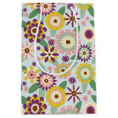 Sac Cadeau Moyen Fleurs Super rétro (Devant)