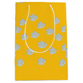 Sac Cadeau Moyen Fleurs sur fond jaune ensoleillé (Devant)