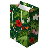 Sac Cadeau Moyen Fleurs tropicales Arrière - plan 8 (Dos Angle)