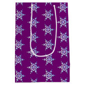 Sac Cadeau Moyen Flocon de neige Iridescente sur améthyste violet (Dos)