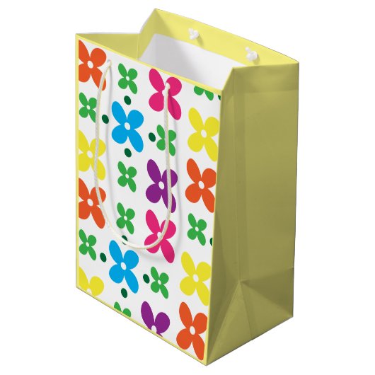 Sac Cadeau Moyen Floral (Dos Angle)