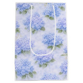 Sac Cadeau Moyen Floral Hydrangea Bleu (Dos)