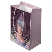 Sac Cadeau Moyen Floral pourpre de Marie Antoinette (Devant Angle)