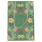 Sac Cadeau Moyen Floral romantique "Joyeux anniversaire" (Devant)