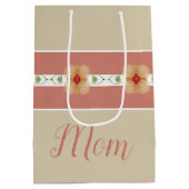 Sac Cadeau Moyen Floral Rose Et Orange (Dos)