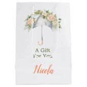 Sac Cadeau Moyen Floral Umbrella Bridal Shower (Dos)