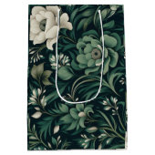 Sac Cadeau Moyen Floral vert émeraude foncé (Dos)