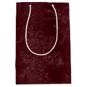 Sac Cadeau Moyen Flore de Bourgogne rouge profonde (Devant)