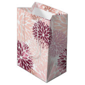 Sac Cadeau Moyen Flore rose Chic élégant (Dos Angle)
