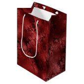 Sac Cadeau Moyen Flore rouge (Devant Angle)