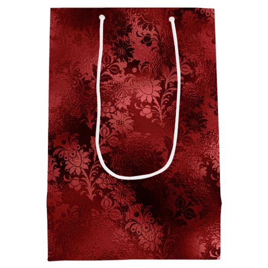 Sac Cadeau Moyen Flore rouge (Dos)