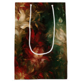 Sac Cadeau Moyen Flore rouge blanc vert (Dos)