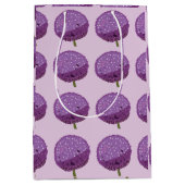 Sac Cadeau Moyen Flore violette Allium (Devant)