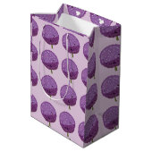 Sac Cadeau Moyen Flore violette Allium (Dos Angle)