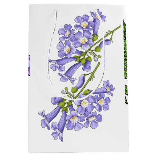 Sac Cadeau Moyen Flores do Brasil jacaranda (Devant)