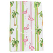 Sac Cadeau Moyen Florida Christmas Flamingo in Santa Hat (Devant)