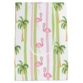 Sac Cadeau Moyen Florida Christmas Flamingo in Santa Hat (Dos)