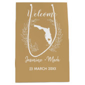 Sac Cadeau Moyen Florida State Silhouette Mariage Anniversaire (Devant)