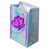 Sac Cadeau Moyen Flutterbys Valentines Folk Art MEDIUM SEULEMENT (Dos Angle)